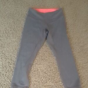 Cute And Comfortable Lululemon Pink And Grey Leggings.